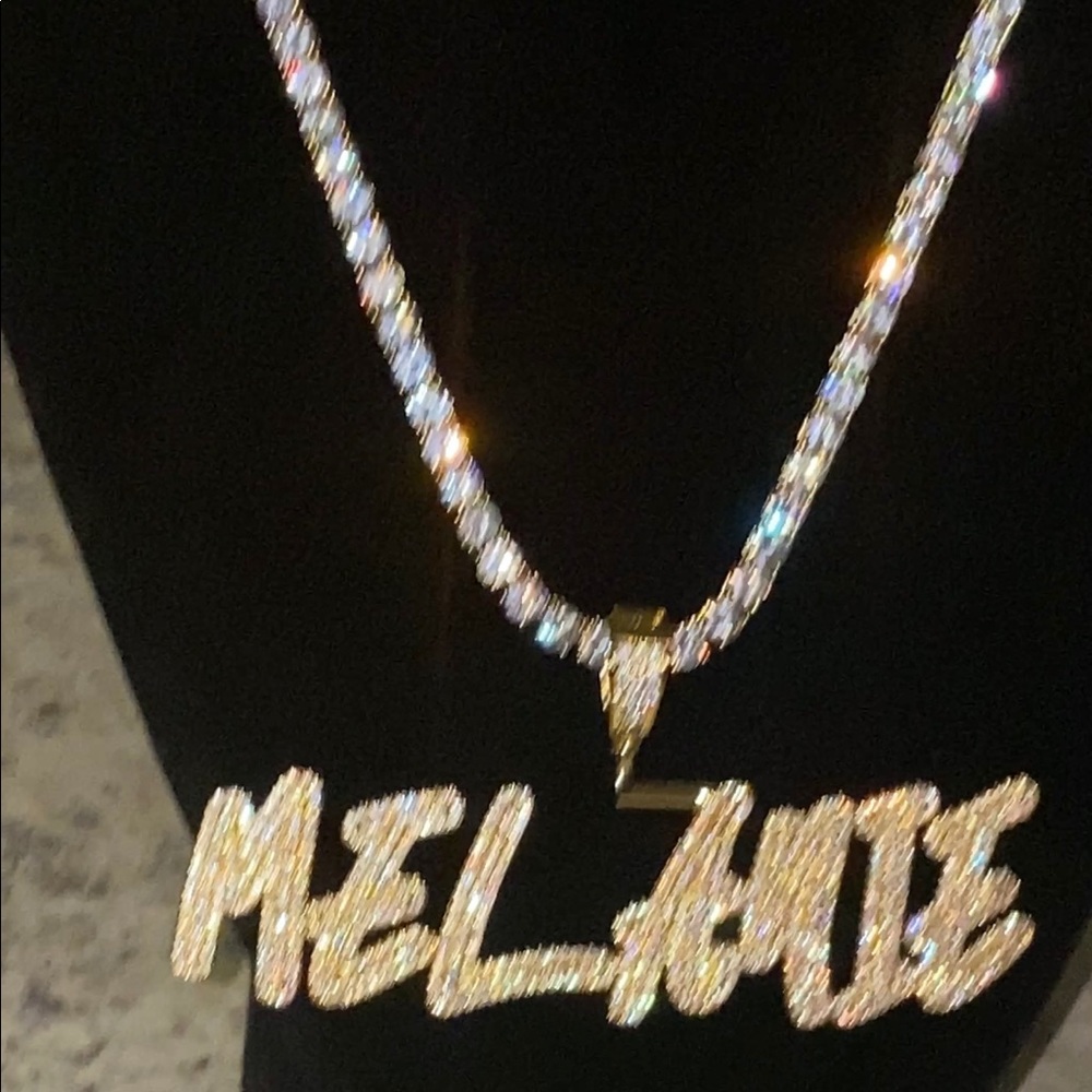 CUSTOM NAME PENDANT/TENNIS NECKLACE